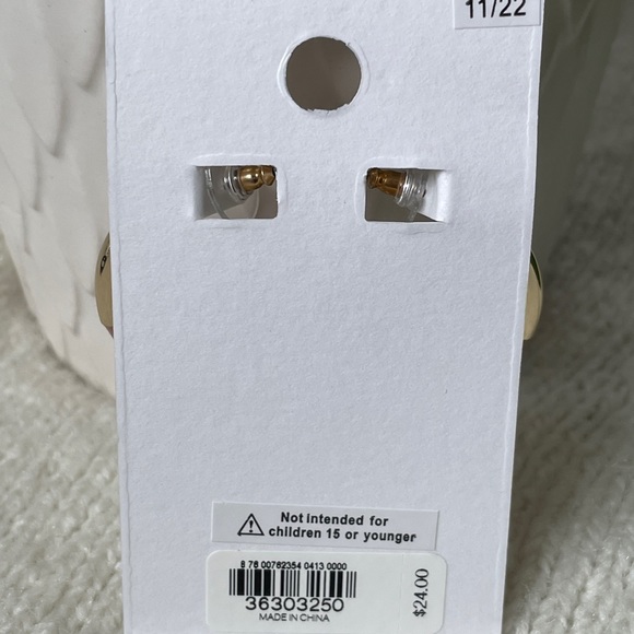 Stunning Enamel Gold Tube Hoop Earrings - Express - Picture 4 of 6